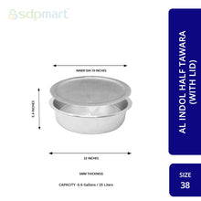 Load image into Gallery viewer, SDPMart Aluminum Half Tawara W-Lid (Biriyani Pot-Hundi)