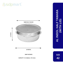 Load image into Gallery viewer, SDPMart Aluminum Half Tawara W-Lid (Biriyani Pot-Hundi)