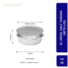 Load image into Gallery viewer, SDPMart Aluminum Half Tawara W-Lid (Biriyani Pot-Hundi)