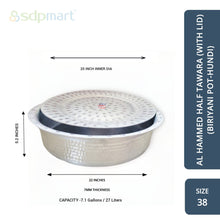 Load image into Gallery viewer, RENTAL - SDPMart Aluminum Hammed Half Tawara W-Lid - DAILY RATE