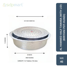 Load image into Gallery viewer, RENTAL - SDPMart Aluminum Hammed Half Tawara W-Lid - DAILY RATE