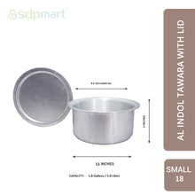 Load image into Gallery viewer, SDPMart Aluminum Indol Tawara Small W/Lid