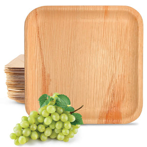 10" Square Palm Leaf Plate
