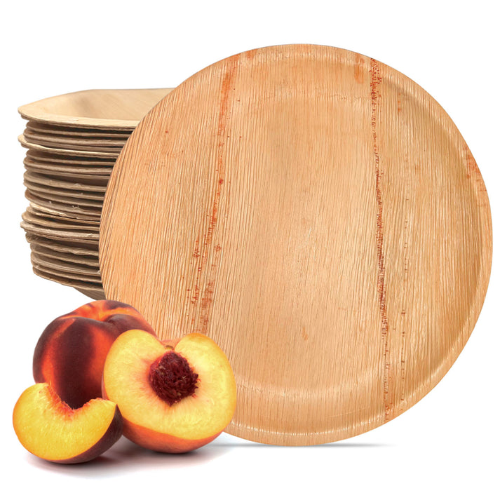 Premium Palm Leaf Plate - 12 Inch Round (25 count)