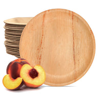 Premium Palm Leaf Plate - 12 Inch Round (25 count)