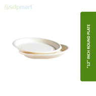 SDPMart Bagasse Plate 12 INCH ROUND