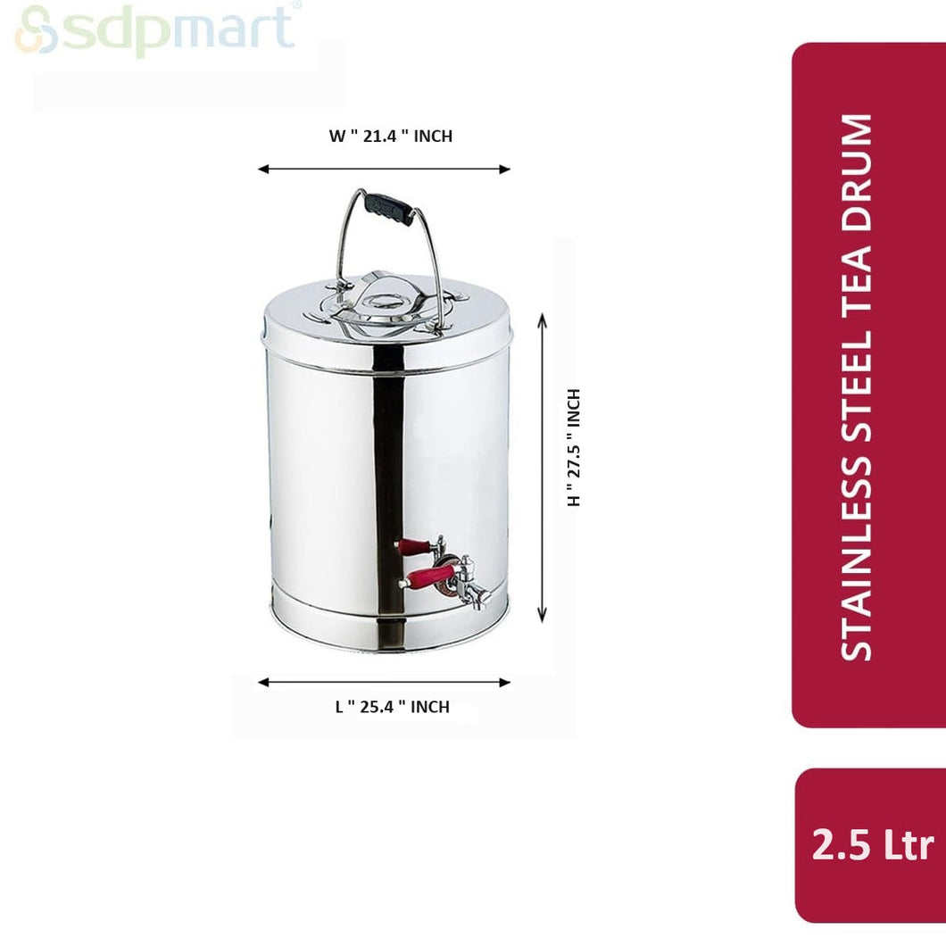 SDPMart SS Tea Drum