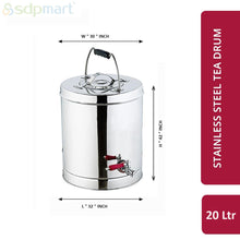 Load image into Gallery viewer, SDPMart SS Tea Drum
