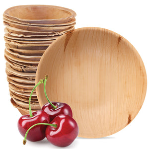 3.6" Round Palm Leaf Bowl