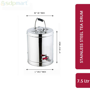 SDPMart SS Tea Drum