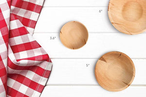 3.6" Round Palm Leaf Bowl