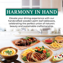 Load image into Gallery viewer, 9&quot; Square 3 Compartment Palm Leaf Plate