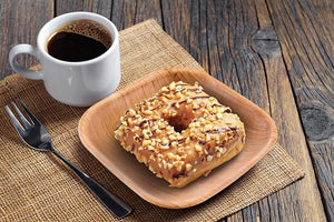 4" Square Palm Leaf Plate