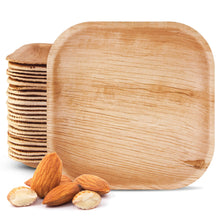 Load image into Gallery viewer, 4&quot; Square Palm Leaf Plate