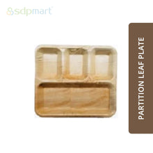 Load image into Gallery viewer, SDPMart Premium Palm Leaf Plate Partition 10X9 INCH U3L1 (100 Nos)