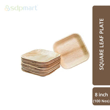 Load image into Gallery viewer, SDPMart Premium Palm Leaf Plate Square 8 INCH (100 Nos)