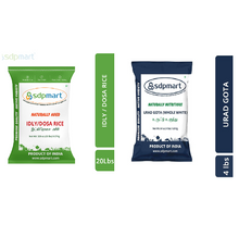 Load image into Gallery viewer, COMBO Idli Rice 20Lb and Urad Dhal 4Lb