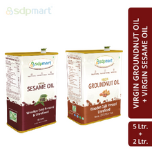Load image into Gallery viewer, Oil_Combo4 - 7L -- SDPMart Sesame 5L + SDPMart Peanut 2L