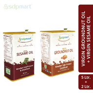 Oil_Combo4 - 7L -- SDPMart Sesame 5L + SDPMart Peanut 2L