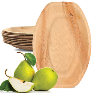 13" Oval Palm Leaf Tray,