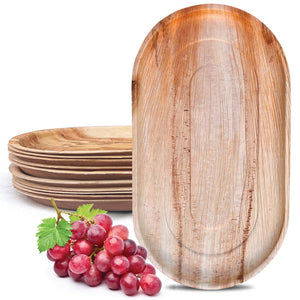22" Oval Palm Leaf Tray