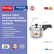 Load image into Gallery viewer, Prestige Svachh Deluxe 2 Liter Stainless Steel Pressure Cooker – Induction &amp; Gas