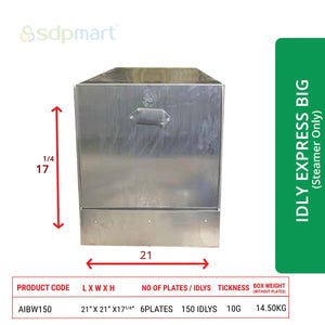 SDPMart Aluminum Idly Steamer- Express Big (Steamer Only)
