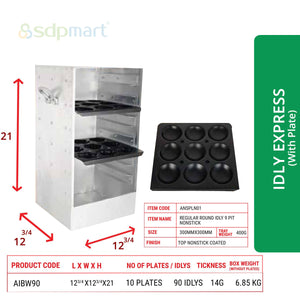 SDPMart Aluminum Idly Steamer -Express(With Plates)