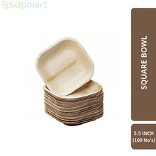 Load image into Gallery viewer, SDPMart Premium Leaf Plate Square Bowl 5.5 INCH (100 Nos)