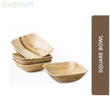 Load image into Gallery viewer, SDPMart Premium Palm Leaf Plate Square Bowl 7 INCH (100 No's)