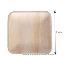 Load image into Gallery viewer, Premium Palm Leaf - 6 In Square Plate