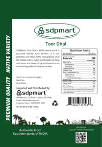 PREMIUM NATIVE TOOR DHAL - 1.81 KG (4 LBS)